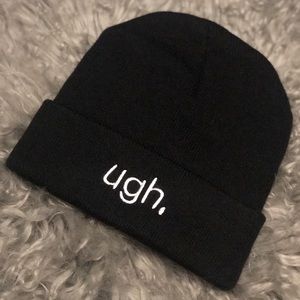 Black ”Ugh.” Beanie
